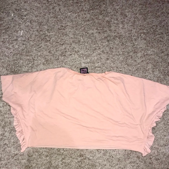 Pink Ruffle Crop Top - Picture 2 of 3